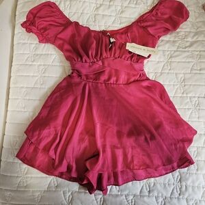 Allison & Kelly Hot Pink L Jumpsuit